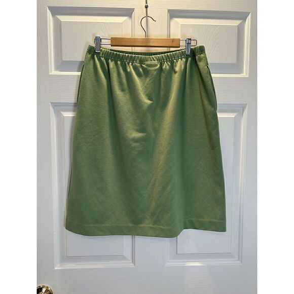 Vintage Lester Square Sage Straight Skirt Pockets PLarge - Picture 2 of 5
